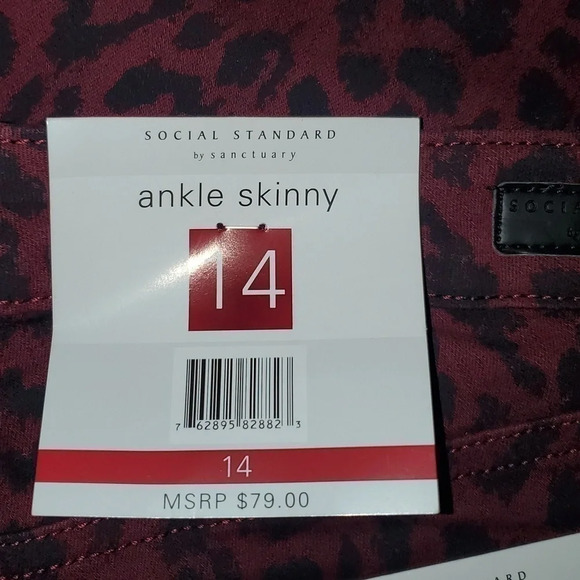 Sanctuary Ladies Jeans Social Standard By Sanctuary Ankle Skinny Size 14 NWT - Picture 6 of 7